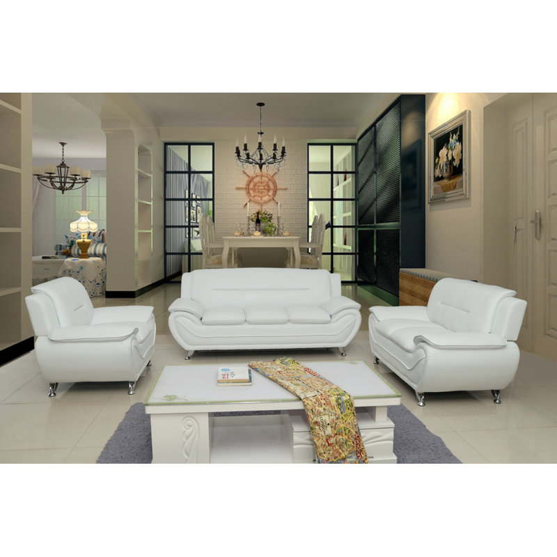 Orren Ellis Segura 3 Piece Living Room Set & Reviews Wayfair